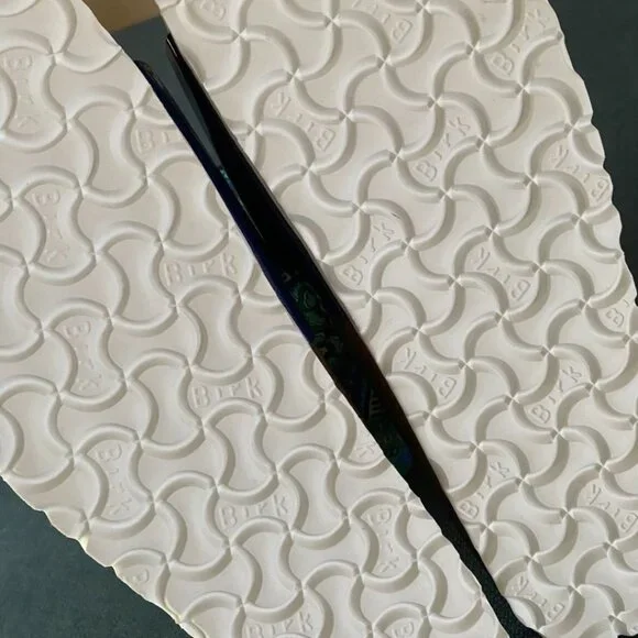 Birkenstock Madrid Birko Flor Narrow Blue Patent Leather Sandal Size 41 L10 M8 - Picture 7 of 8